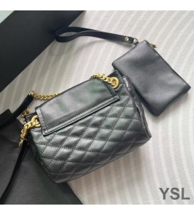 Elmas Kapitone Kuzu Derisi Siyah Yves Saint Laurent Mini Nolita Çanta