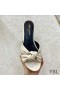 Yves Saint Laurent Bianca Diapositivas En Cuero Liso Blanco