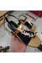 Yves Saint Laurent Cassandra Sandalias Planas con punto de Apoyo Lazo En Cuero Liso de Oro