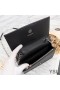 Yves Saint Laurent Kate Cadena de Cartera con Borla De Cuero Negro/Plata