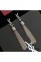 Yves Saint Laurent Loulou Aretes Con Cadena De Borlas En Clavados De Metal De Plata
