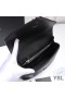 Yves Saint Laurent Medio Clásico De La Universidad Bolsa De La Cadena De Diamante Matelasse De Cuero Negro/Plata