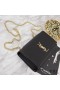 Yves Saint Laurent Medio Kate Bolsa De La Cadena De Cuero De Grano Negro/Oro