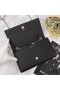Yves Saint Laurent Medio Kate Bolsa De La Cadena De Cuero De Grano Negro/Plata