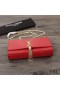 Yves Saint Laurent Medio Kate Bolsa de la Cadena con la Borla En Cocodrilo en Relieve de Cuero Brillante Rojo/Oro