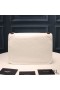 Yves Saint Laurent Medio Niki Bolsa De La Cadena En La Arrugado Y Acolchado De Cuero Blanco/Plata