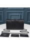 Yves Saint Laurent Monograma De La Cadena De Cartera En La Mezcla De Grano Matelasse De Cuero Negro