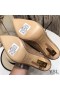 Yves Saint Laurent Opyum Bombas De Gamuza con Oro Talón de Albaricoque