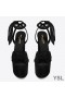 Yves Saint Laurent Paige Sandalias De Plataforma En Ante Negro