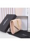 Yves Saint Laurent Pequeña Solapa Del Sobre Cartera En La Mezcla De Grano Matelasse De Cuero De Color Rosa/Oro