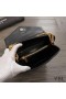 Yves Saint Laurent Pequeño Loulou De La Cadena De Bolsa Y Matelasse De Cuero Negro/Oro