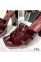 Yves Saint Laurent Homenaje Sandalias De Plataforma En Charol Burdeos
