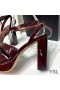 Yves Saint Laurent Homenaje Sandalias De Plataforma En Charol Burdeos