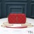 Yves Saint Laurent Becky Doble Bolsa Zip En Diamante Acolchado De Piel De Cordero Rojo/Oro