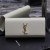 Yves Saint Laurent Kate Embrague De Cuero De Grano Blanco/Oro
