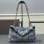 Yves Saint Laurent Medio Loulou Globo Bolsa De Mezclilla Azul/Oro