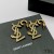 Yves Saint Laurent Opyum Colgante Pendientes En La Serpiente De Metal De Oro