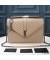 Yves Saint Laurent Large Classic College Chain Bag In Matelasse Leather Apricot/Silver