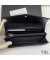 Yves Saint Laurent Large Monogram Flap Wallet In Grained Matelasse Leather Black/Gold