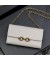Yves Saint Laurent Le Maillon Chain Wallet In Shiny Leather White