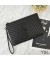 Yves Saint Laurent Monogram Clutch In Matelasse Leather Black