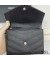 Yves Saint Laurent Monogram Trifold Card Case In Grained Matelasse Leather Black