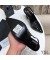 إيف سان لوران Opyum مضخات Slingback في براءات الاختراع والجلود الأسود مع الكعب الأسود