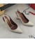 إيف سان لوران Opyum مضخات Slingback في الجلد على نحو سلس مع الذهب كعب بيج