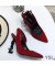 إيف سان لوران Opyum مضخات Slingback في جلد الغزال الأسود مع الكعب الأحمر