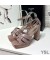 إيف سان لوران تحية PlatformSandals في جلد ناعم الكرز