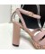 إيف سان لوران تحية PlatformSandals في جلد ناعم الكرز