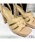 Yves Saint Laurent Tribute Platform Sandals In Patent Leather Beige