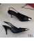 إيف سان لوران نجمة المساء مضخات Slingback في الجلد الأسود