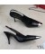 إيف سان لوران نجمة المساء مضخات Slingback في الحجر الحبوب والجلود السوداء