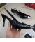 إيف سان لوران نجمة المساء مضخات Slingback في الحجر الحبوب والجلود السوداء