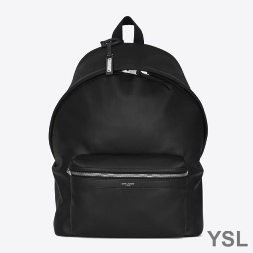 Yves Saint Laurent Města Batoh V Matné Kůže Černé