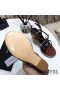 Yves Saint Laurent Cassandra Wedge Plátěné Boty V Kožené Vínové