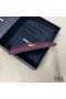Yves Saint Laurent Monogram Pouzdro Na Vizitky V Zrnitá Matelasse Kůže Fialová/Zlatá