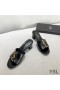 Yves Saint Laurent Monogram Podpatky Snímky V Reliéfní Krokodýlí Kůže Černé