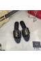 Yves Saint Laurent Monogram Snímky V Telecí Kůže Černé