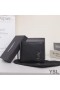 Yves Saint Laurent Malý Monogram Východ/Západ Peněženka V Hladké Kůže Černá/Stříbrná