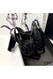 Yves Saint Laurent Hold Sandály Na Platformě V Patent Kožené Černé