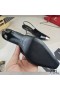 Yves Saint Laurent Vesper Slingback Čerpadla Patent Kožené Černé