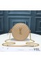 Yves Saint Laurent Vinyle Round Camera Bag In Grained Matelasse Leather Apricot/Gold