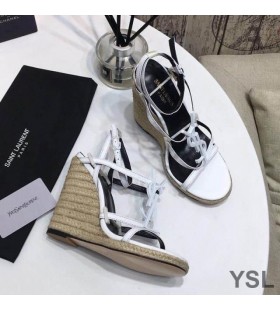 Yves Saint Laurent Cassandra Wedge PlÃ¡tÄ›nÃ© Boty V KoÅ¾enÃ© BÃ­lÃ©