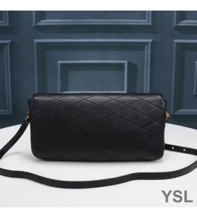 Yves Saint Laurent Kate 99 Řetěz Pytel Diamond-Prošívané Jehněčí Kůže Černá/Zlatá