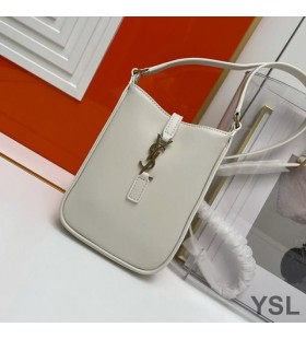 Yves Saint Laurent Le 5 7 Vertikální Pouzdro V Hladké Kůže Bílá/Zlato