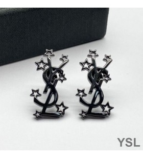 Yves Saint Laurent Opyum Náušnice Ve Hvězdách, Kov Černý