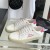 Yves Saint Laurent Soud Klasické Tenisky V Vyšívané Kůže s Rose Logo White/Rose