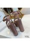 Yves Saint Laurent Candy Platform Sandals In Patent Leather Apricot